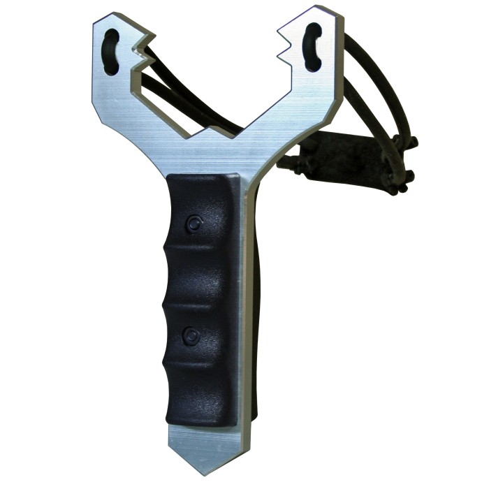 Power slingshot Silver sling made of metal
